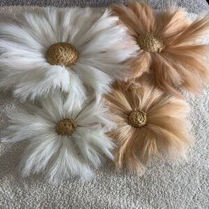 Hoppy lobby pampas Grass Boho Chic Wall Decor Nature Flowers white and Baige New